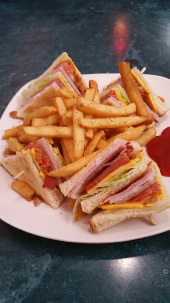 Club Sandwich with Ham Turkey Bacon Cheese