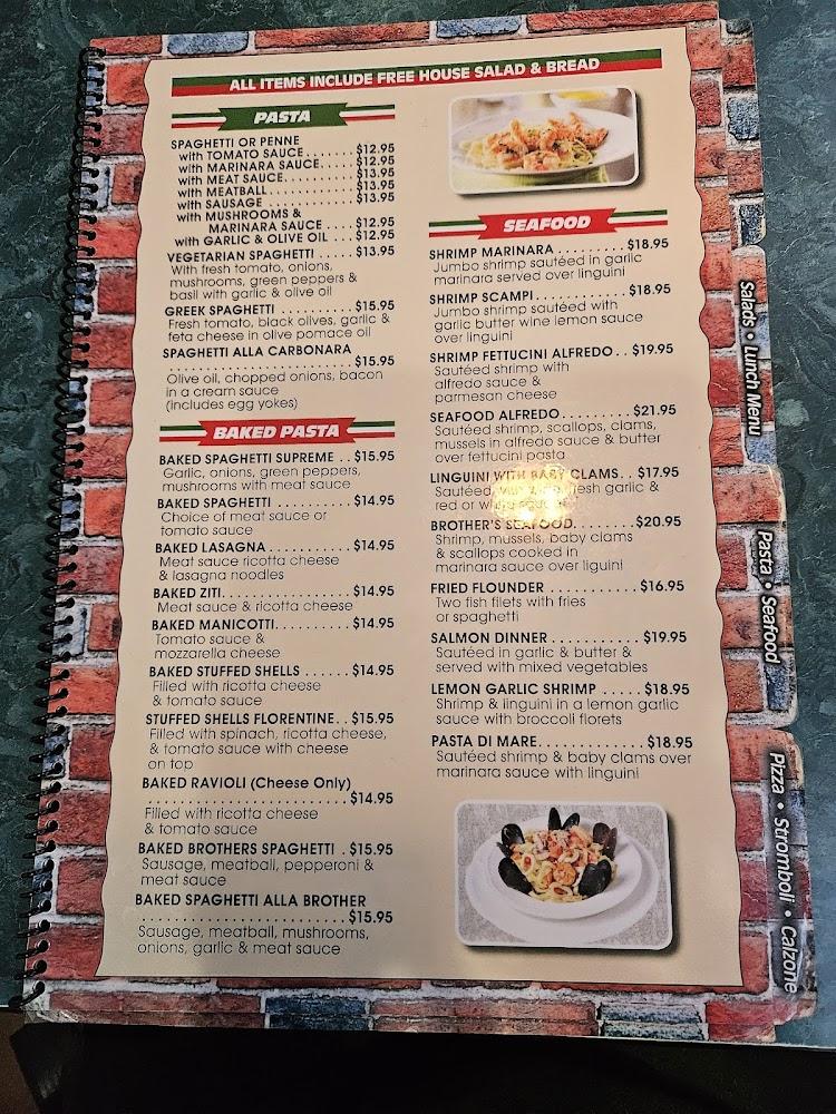 Brothers Italian Restaurant Menu image 1